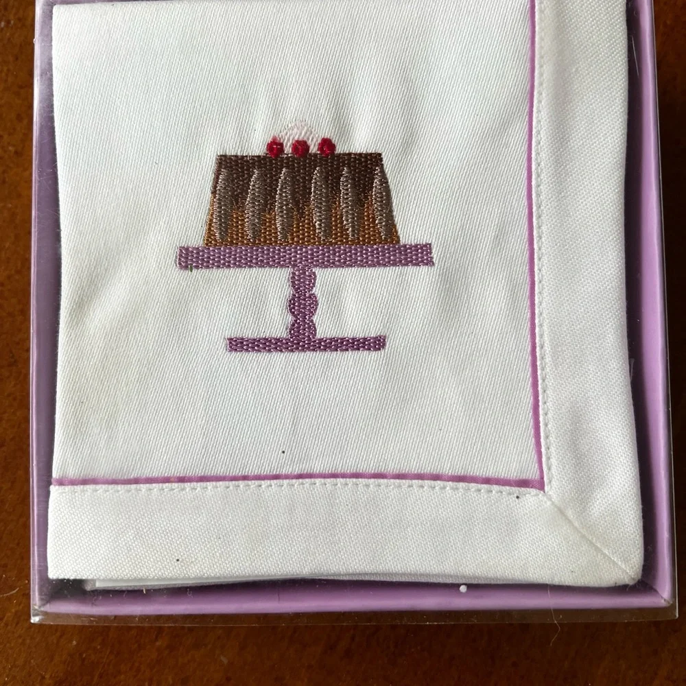 Crate and Barrel cake dessert napkins